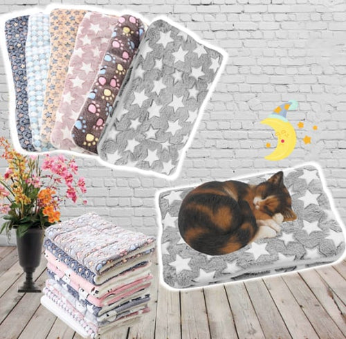 🎁2025 New Year Hot Sale🎁🔥Cat Blanket for Indoor Cats & Small Dogs Waterproof Calming Cat Blankets for Machine Washable Sherpa Fleece Pet Blanket